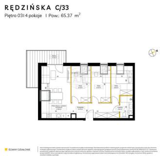 Funkcjonalne czteropokojowe mieszkanie Duży balkon
