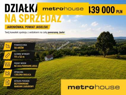 Działka budowlana z pięknym widokiem w Jareniówce