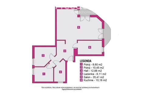 4 pokoje możliwe 2 łazienki i 2 balkony