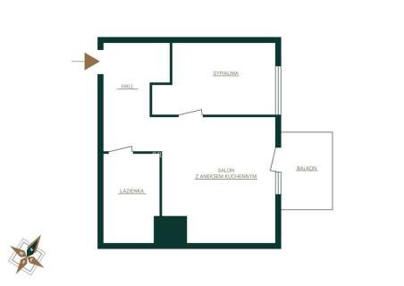 NOWE 2 pokoje, balkon, garaż, Metro Chrzanów