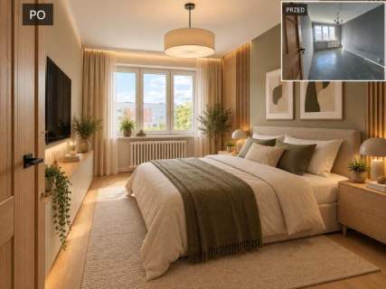 Północ 2 pokoje duży balkon do remontu