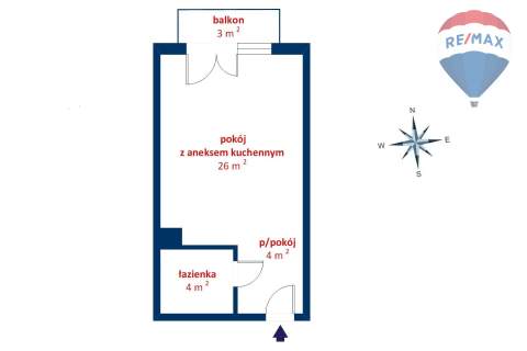 Kawalerka 33,7 w centrum, do wynajęcia od zaraz