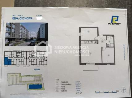 Nowe 2-pok.mieszkanie w Redzie-ul.Cechowa