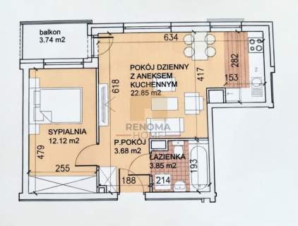 2 pokoje Lokum Di Trevi Balkon Tarnogaj