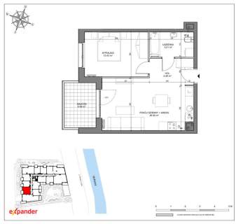 Apartament 45,05 m nad Motławą Balkon Blisko Starego Miasta