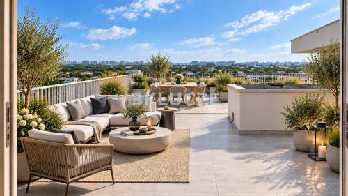 Dwupoziomowy apartament z tarasem Poligonowa