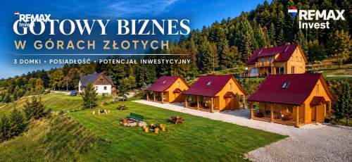Posiadłość z bali z 3 domkami i gotowym biznesem