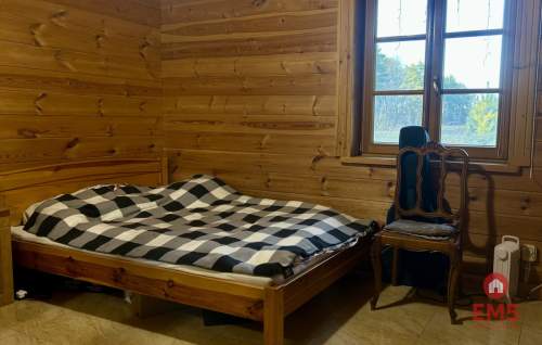 Drewniany dom premium nad stawem 1 ha Sauna