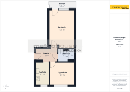 Mieszkanie na sprzedaż, 39,5 m2, Warszawa