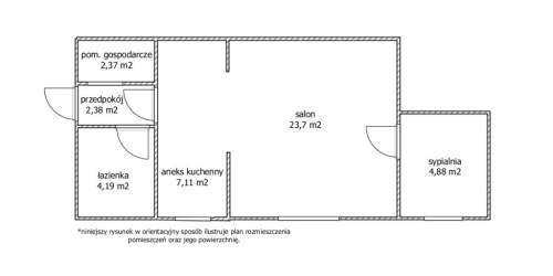bezczynszowe -47m2 Najmowo k.Brodnicy, garaż