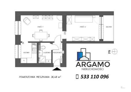 Mieszkanie do wynajęcia, 36,48 m2, Katowice