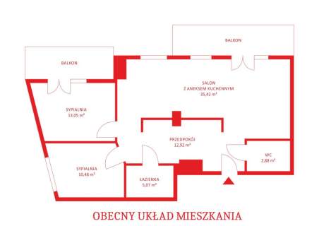 Przestronne 79,8 m 3 lub 4 pokoje Jasień