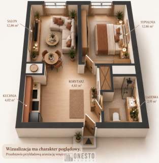 2 pok. Mieszkanie na sprzedaż 37,5 m2, dostępne od JUŻ, Łęczna