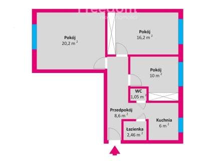 Mieszkanie 64,51 m2 Rzeszów ul. Dąbrowskiego
