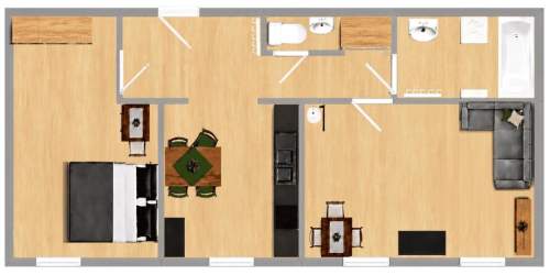 Przestronne 2 pokoje parking, 59 m2- Słabego 11