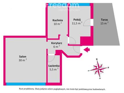 Panorama Wrzeszcza Taras 15 m mieszkanie 2 pokoje Gdańsk