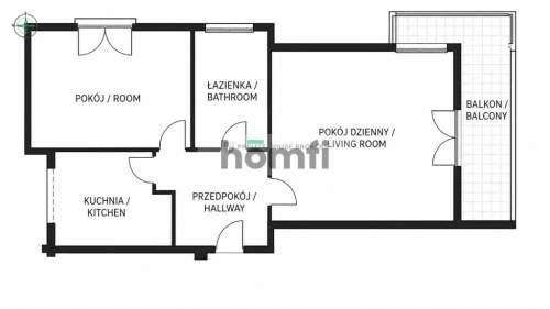 63,36 m2 Partynice balkon ostatnie piętro