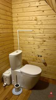 Drewniany dom premium nad stawem 1 ha Sauna