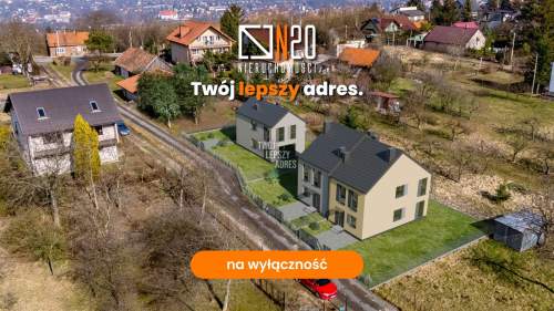 NOWOCZESNY DOM Z POMPĄ CIEPŁA - bliźniak