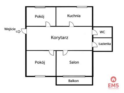 4 pokoje,1 piętro, dla rodziny