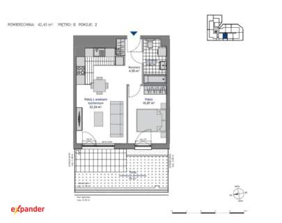 Morena-Jasień 42m2 ogródek Najważniejszy pokój nie ma dachu