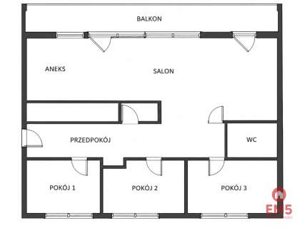 Mieszkanie 80 m 4 pokoje Duży balkon