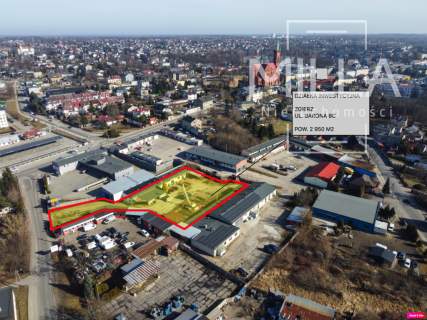 Działka inwestycyjno-usługowa w centrum Zgierza z budynkami