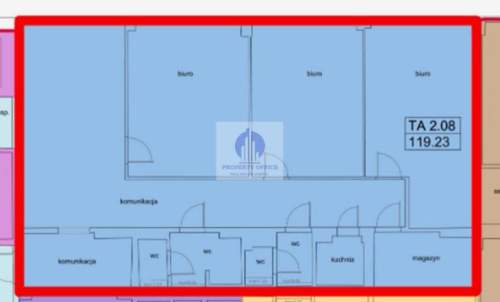 Ursynów lokal biurowy 127,58 m2 do wynajęcia