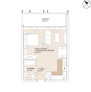 Duży Balkon Kameralny apartamentowiec