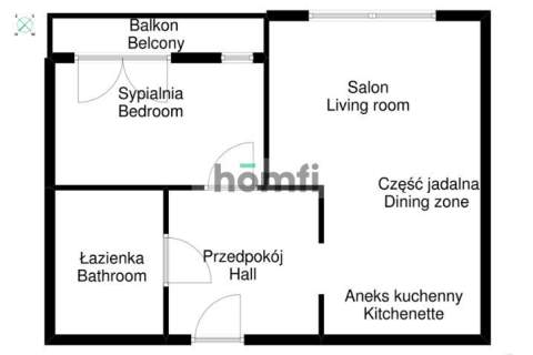 2 pokojowe mieszkanie, 49m2, Ołtaszyn
