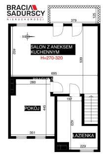 2-pok, 48 m ok. 60 m po podłodze , balkon