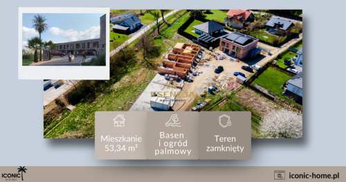 Nowy apartament z ogrodem palmowym i basenem