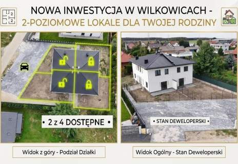 świetna lokalizacja WILKOWIC - 2-poziomowe apartamenty dzi
