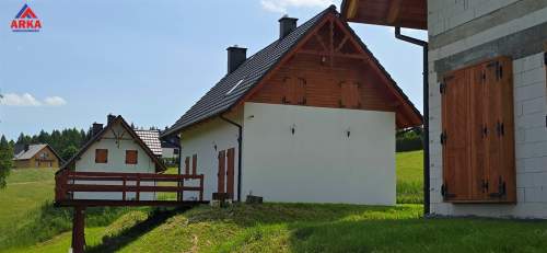 Widok na Beskid, Gorce i Babią Górę Las 2 domy