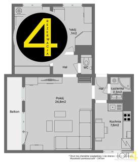 Ciche mieszkanie na parterze wśród zieleni - 60 m2
