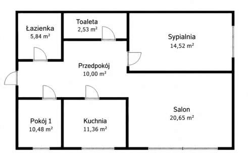 3 pokoje w Silver House, balkon, hala, komórka