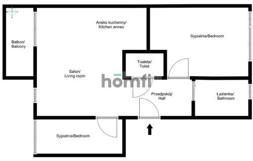 3 pokoje Wykończone Balkon Zielona okolica