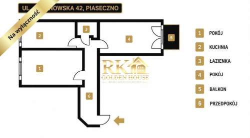 2 POKOJE 59,9 m PARTER BALKON PIASECZNO