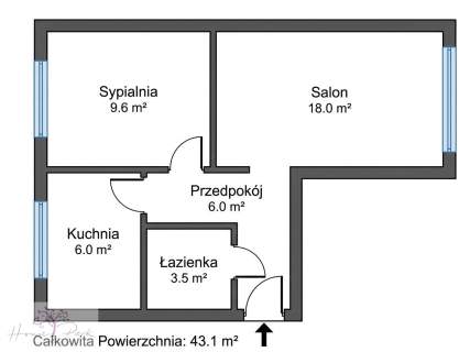 2pokojowe rozkładowe mieszkanie w pięknej okolicy