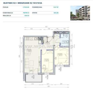 Gotowe 3 pokoje, balkon, widok na zieleń, Krzyki