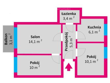 Mieszkanie 49 m2, Rzeszów ul. Mikołajczyka