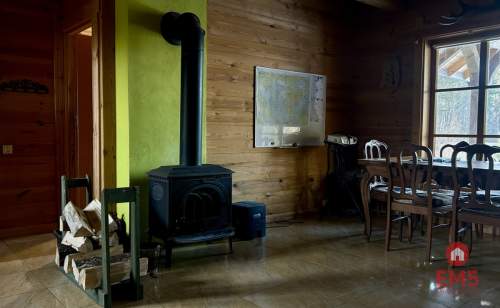 Drewniany dom premium nad stawem 1 ha Sauna