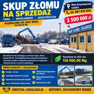 Sprzedam firmę skup złomu na sprzedaż-nieruchomość
