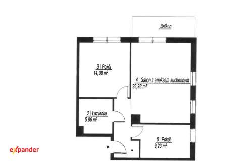 Narożne 3 pokoje ok. 60 m balkon szybki odbiór