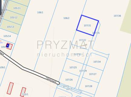 Na sprzedaż działka budowlana 1160 m   Osiny, gmina Mińsk Mazow