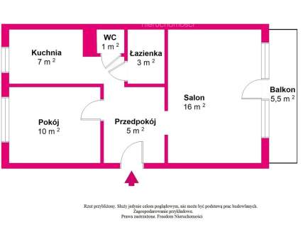 Nowość, 2 pokoje, 1 piętro, winda, centrum miasta