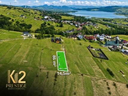 DZIAŁKA Z WIDOKIEM NA TATRY I JEZIORO CZORSZTYŃSKIE