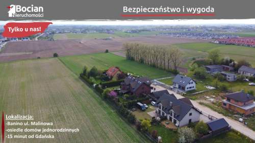 Słoneczne, płaskie, uzbrojone działki w Baninie