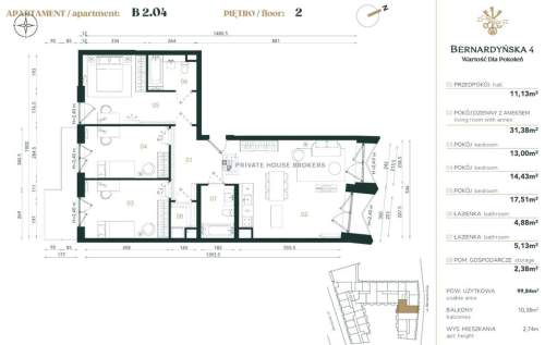 4-pokojowy apartament przy ul. Bernardyńskiej 4