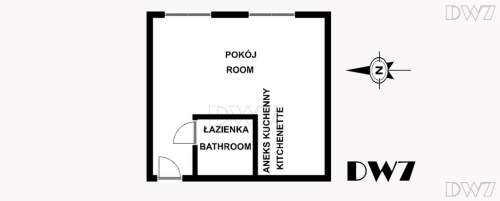 Kawalerka,23 m2, Al. 29 Listopada 36, ENG,UA